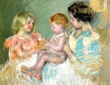 María Cassatt Painting - Sara y su madre con el bebé madres hijos Mary Cassatt